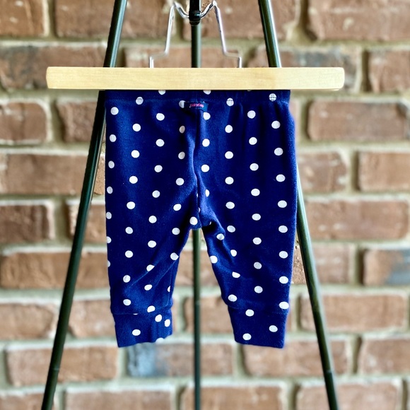 0-3M Gap Pants - Blue with Polka Dots - Picture 2 of 2